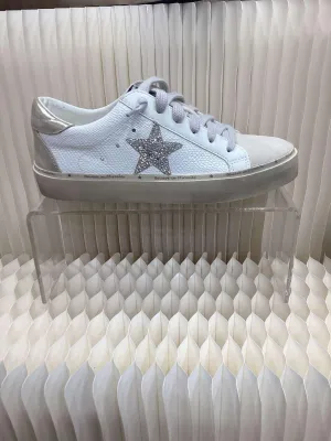 Gaby- White/Gold Star Sneaker