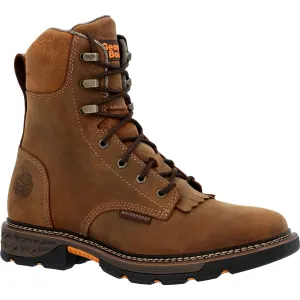 Georgia Mens Carbo-Tec FLX WP Lacer Brown Leather 8in Work Boots