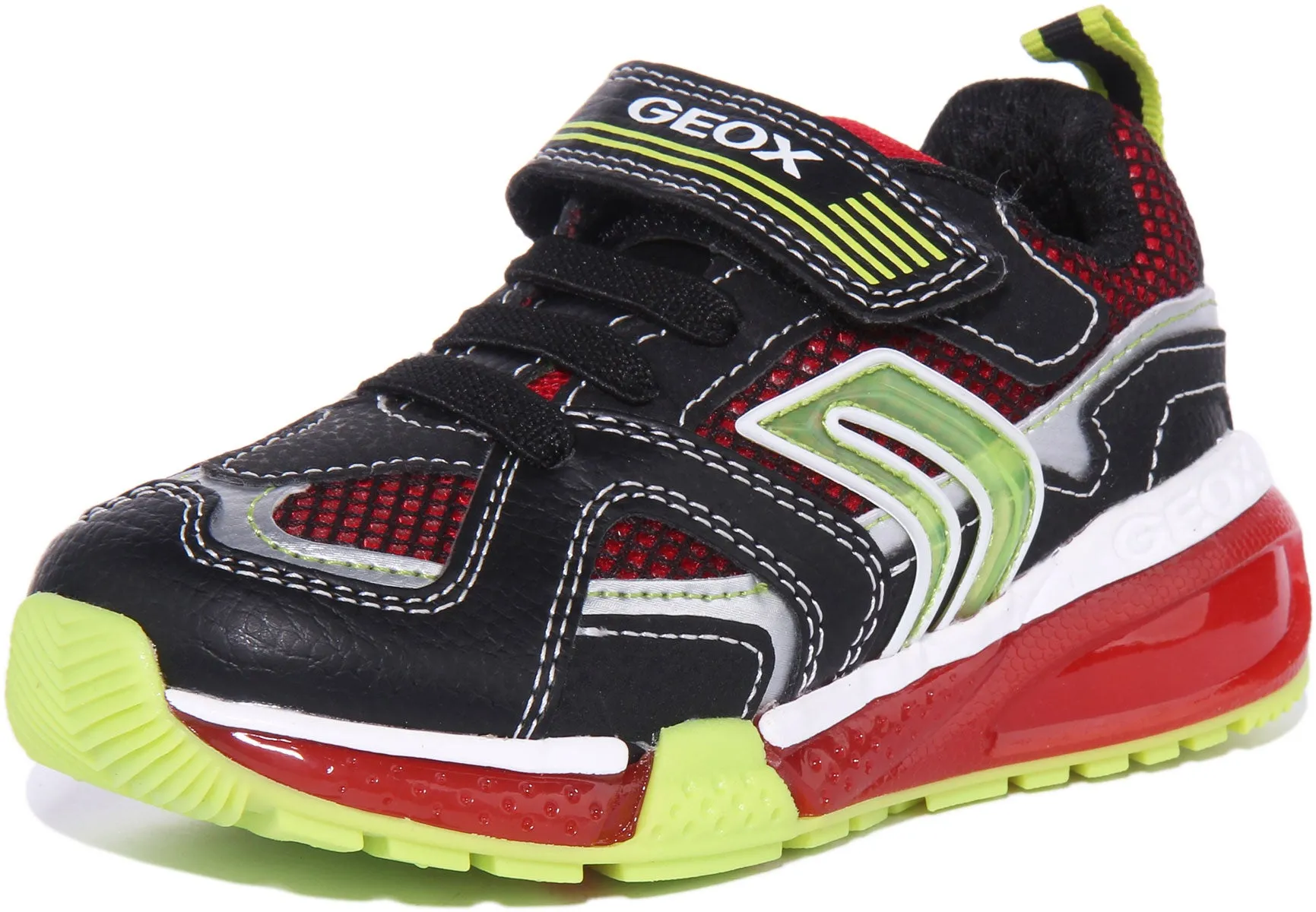 Geox J Bayonyc In Black Red For Kids