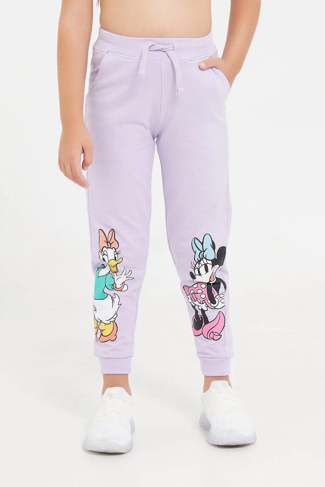 Girls Lilac Minnie And Daisy Active Pants