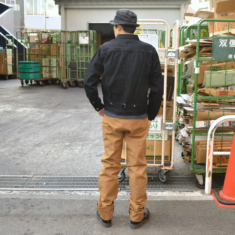 GREENEBAUM OVERALLS (WARE HOUSE) "1228" 1874 3POCKET HEAVY LEATHER BOUND OVERALL (DUCK STRIPE)