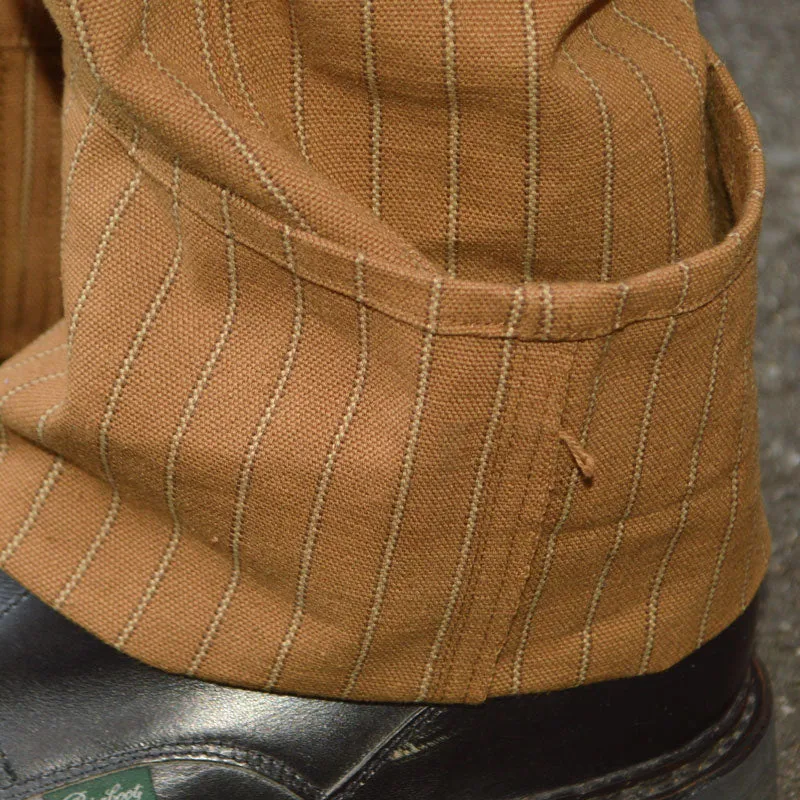 GREENEBAUM OVERALLS (WARE HOUSE) "1228" 1874 3POCKET HEAVY LEATHER BOUND OVERALL (DUCK STRIPE)