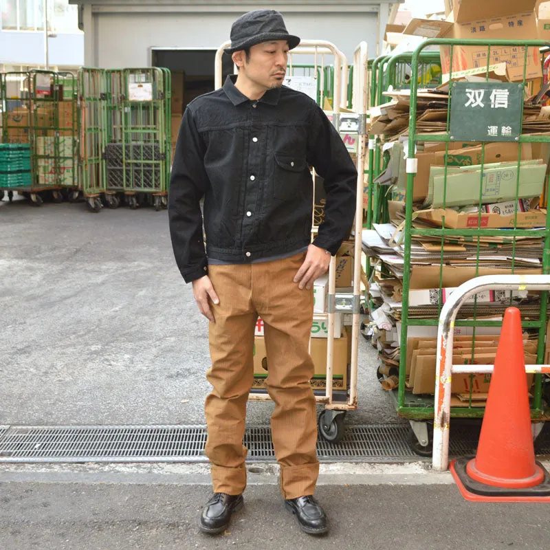 GREENEBAUM OVERALLS (WARE HOUSE) "1228" 1874 3POCKET HEAVY LEATHER BOUND OVERALL (DUCK STRIPE)