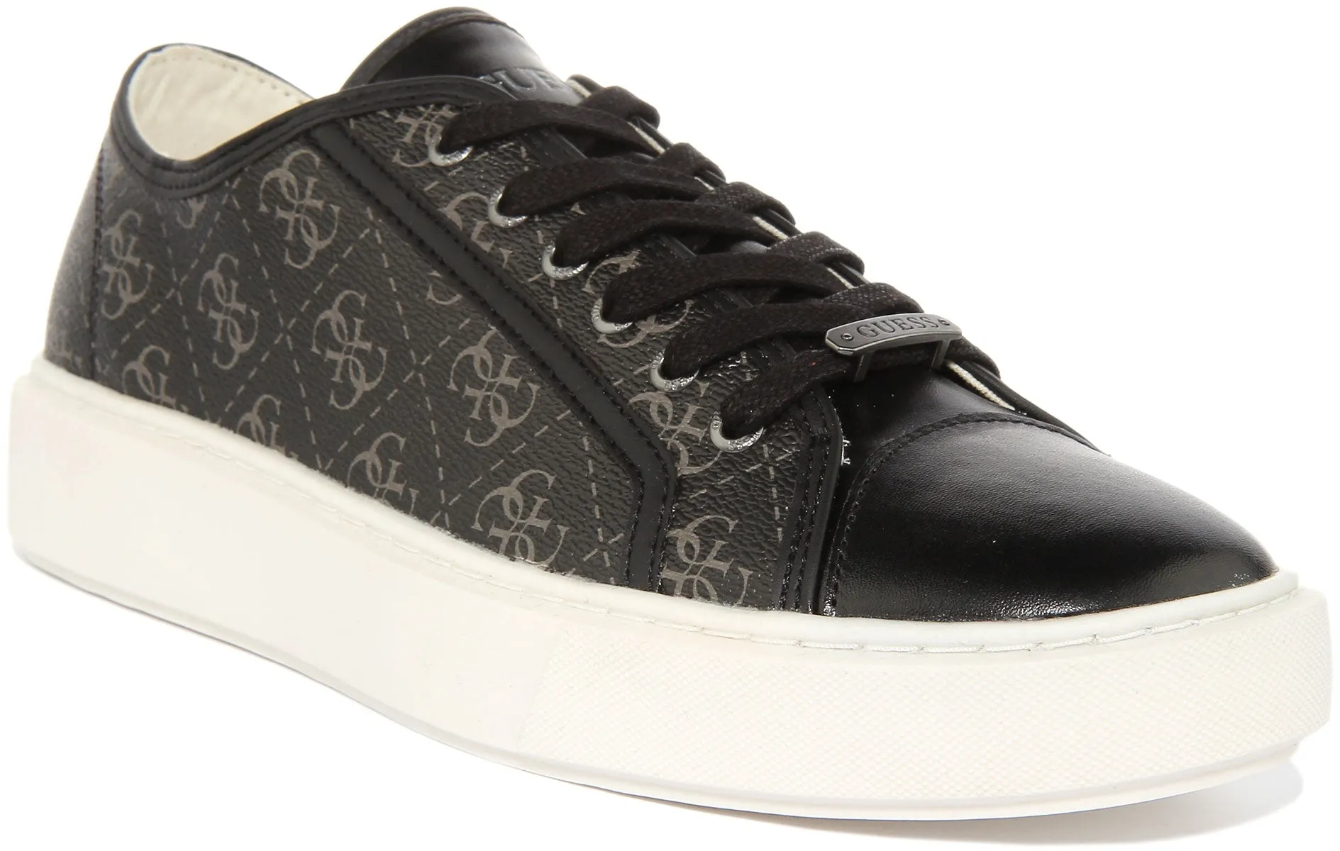 Guess Vice 4G Lace up Trainer In Coal For Men