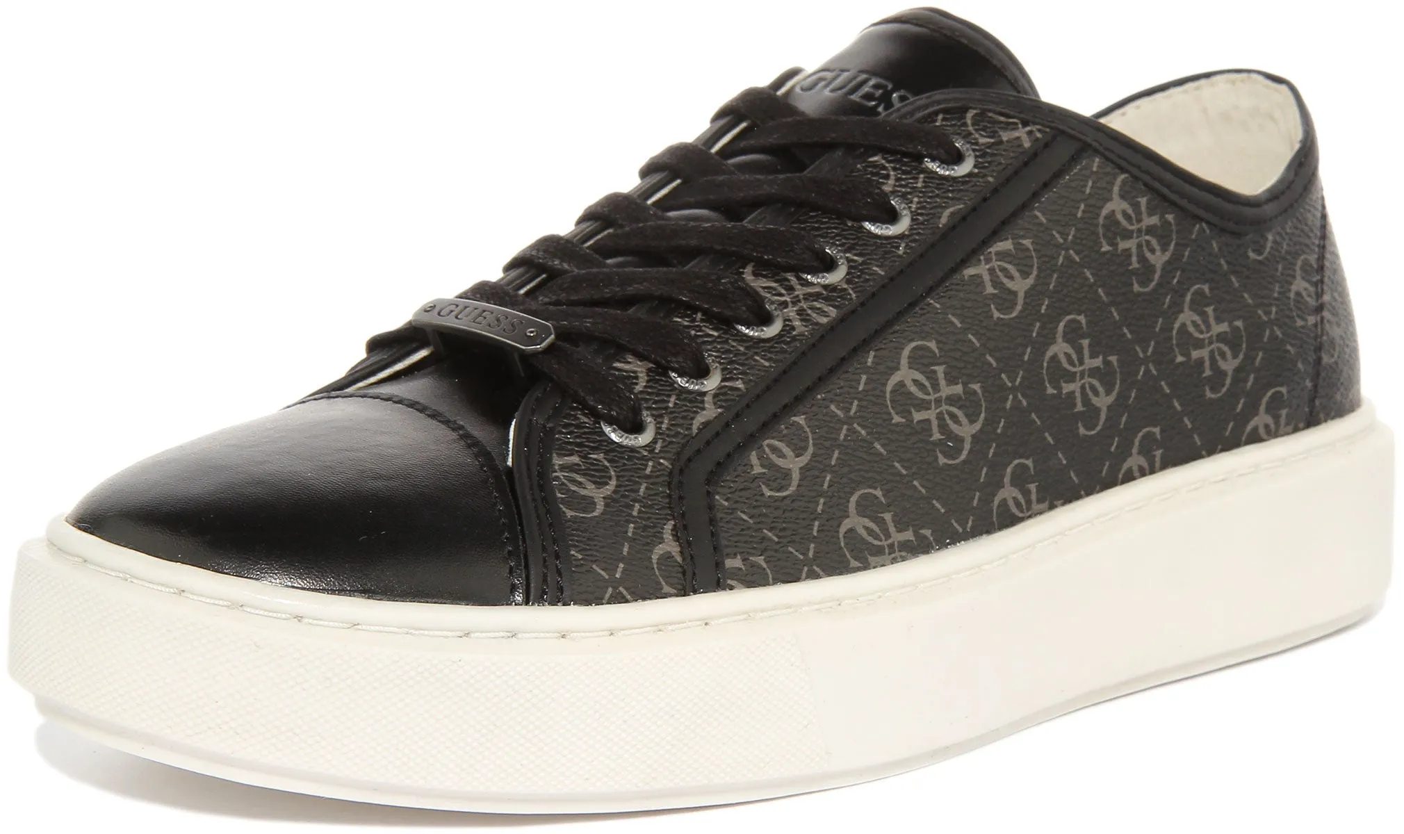 Guess Vice 4G Lace up Trainer In Coal For Men