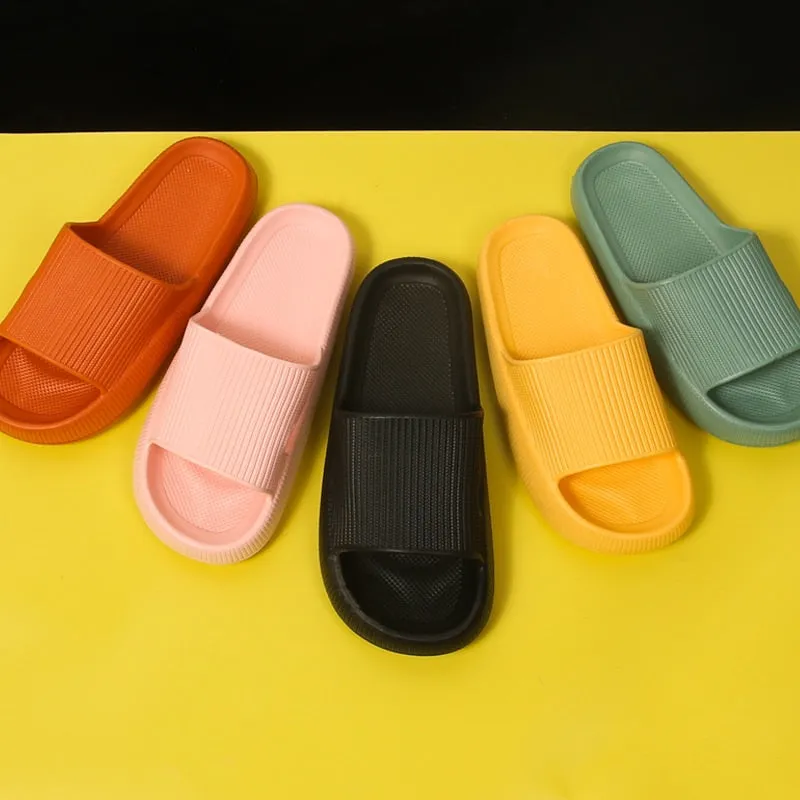 Hnzxzm Women Indoor Bathroom Platform Slippers Summer Beach Eva Soft Sole Slide Sandals Leisure Men Ladies Anti-slip Shoes