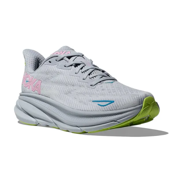 HOKA Women's Clifton 9 Wide Grey Multi