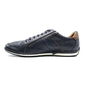 Hugo Boss Saturn Low-Top Sneakers Leather Blue Colour For Men