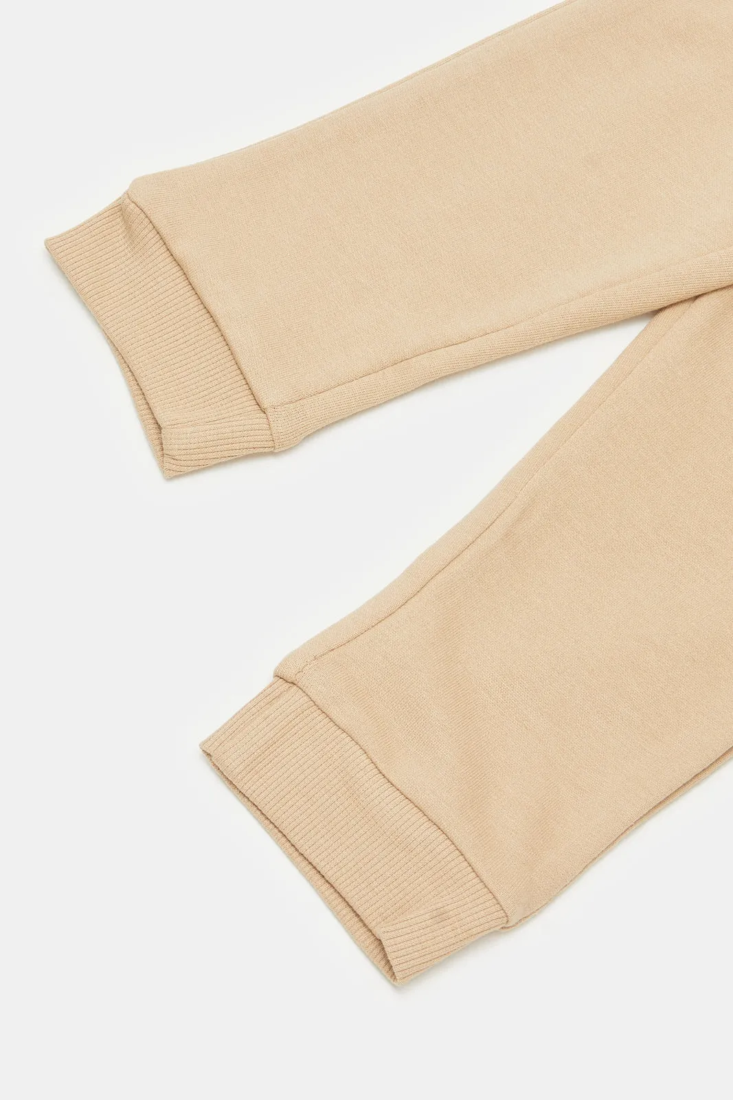 Infant Boys Beige Plain Active Pants