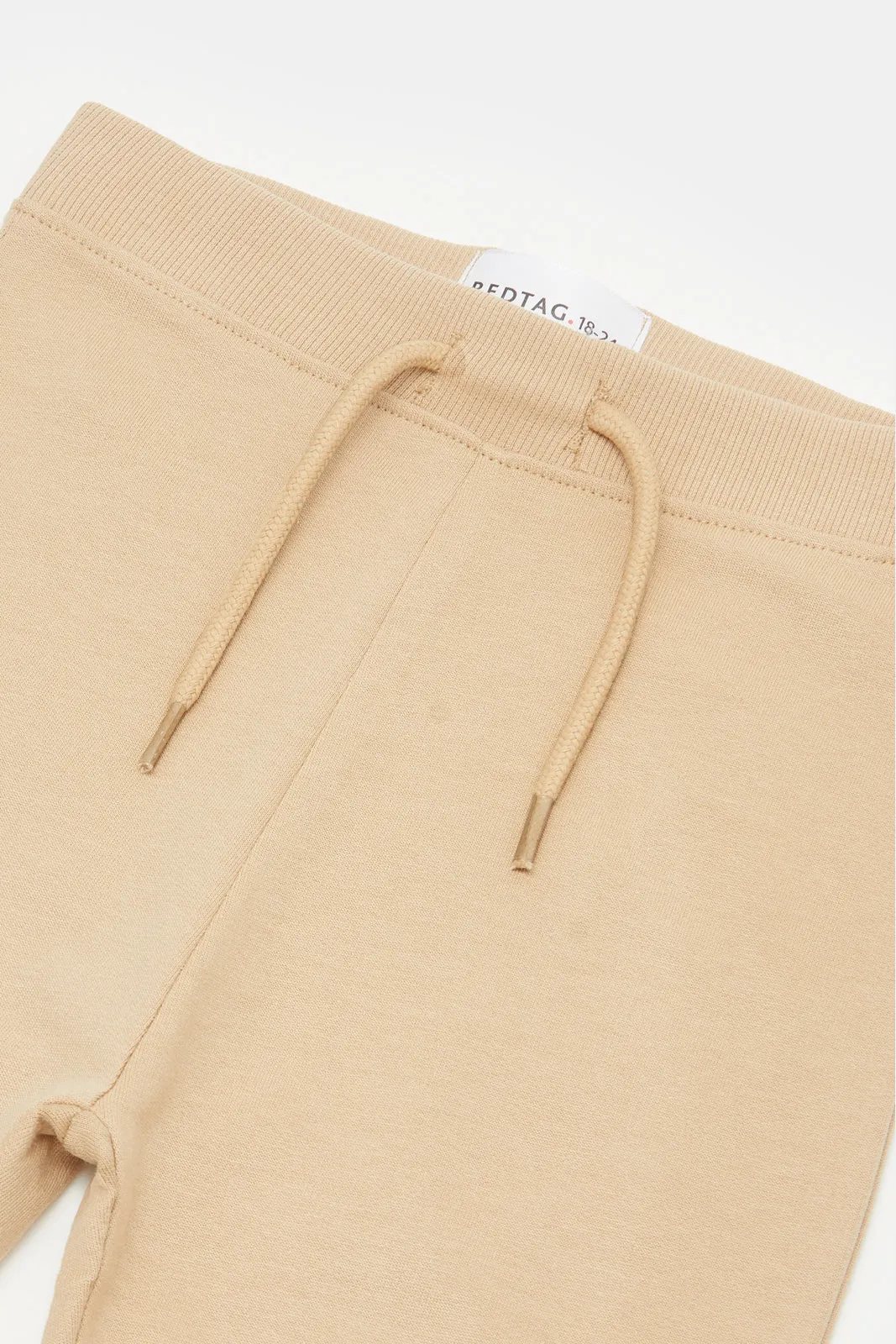 Infant Boys Beige Plain Active Pants