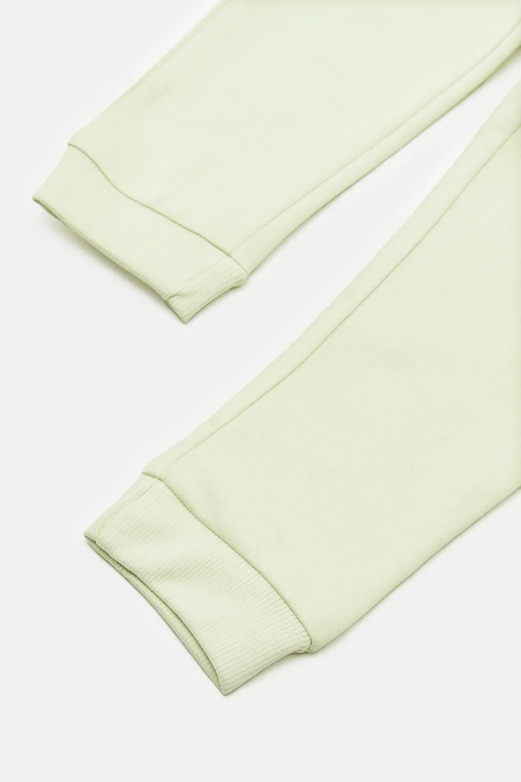 Infant Boys Green Plain Active Pants