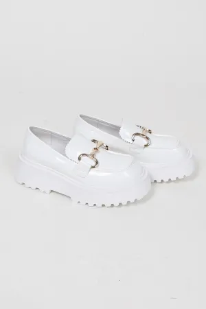 JEFFREY CAMPBELL | Skooled Lug Platform Loafer - White Box