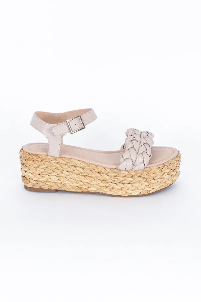 Jessica Nude Braided Platform Sandals FINAL SALE