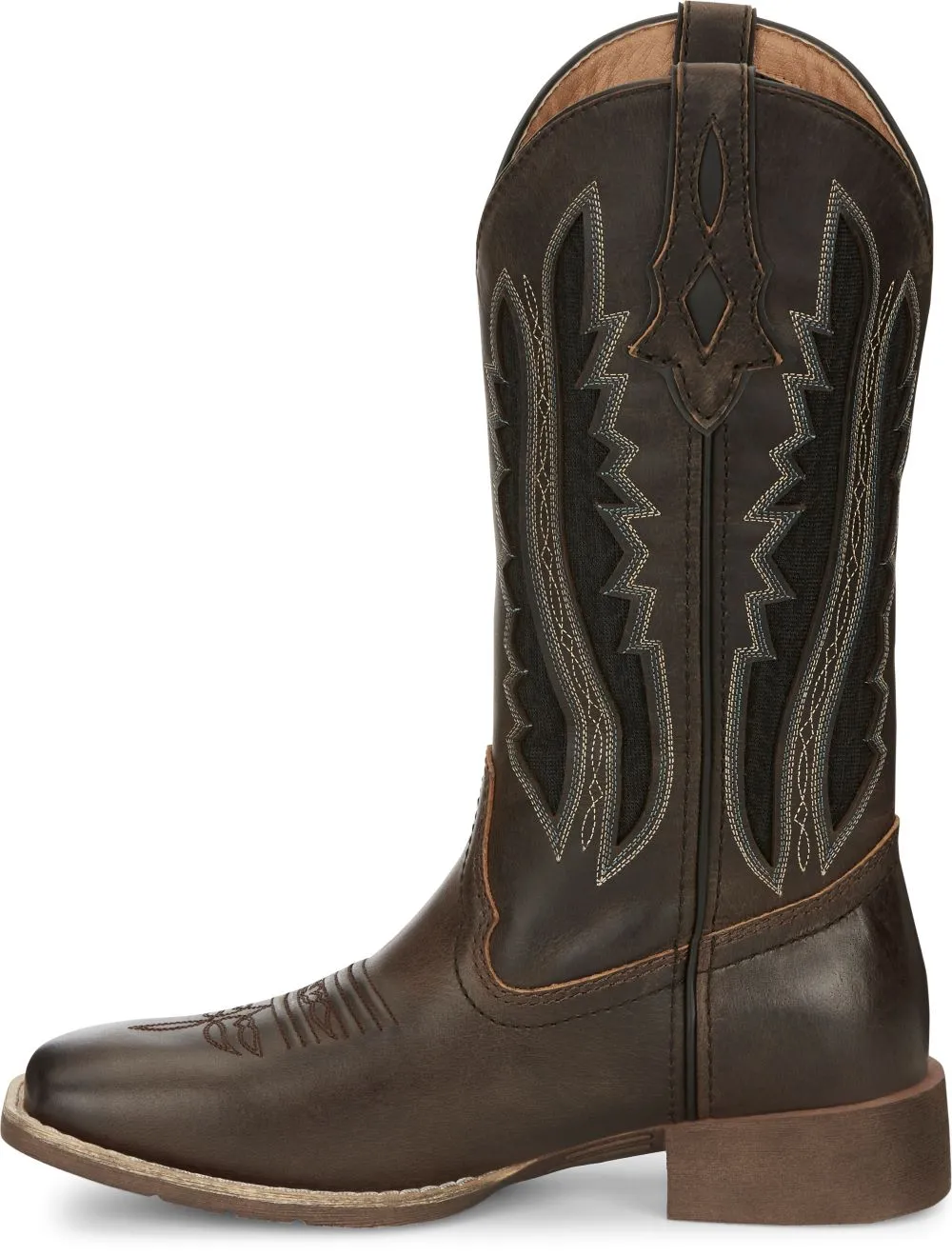 'Justin Brands' Women's 12" Jaycie Western Square Toe - Brown