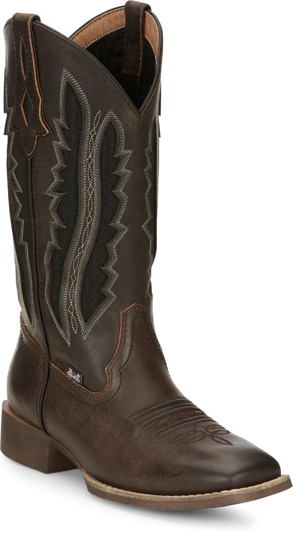 'Justin Brands' Women's 12" Jaycie Western Square Toe - Brown