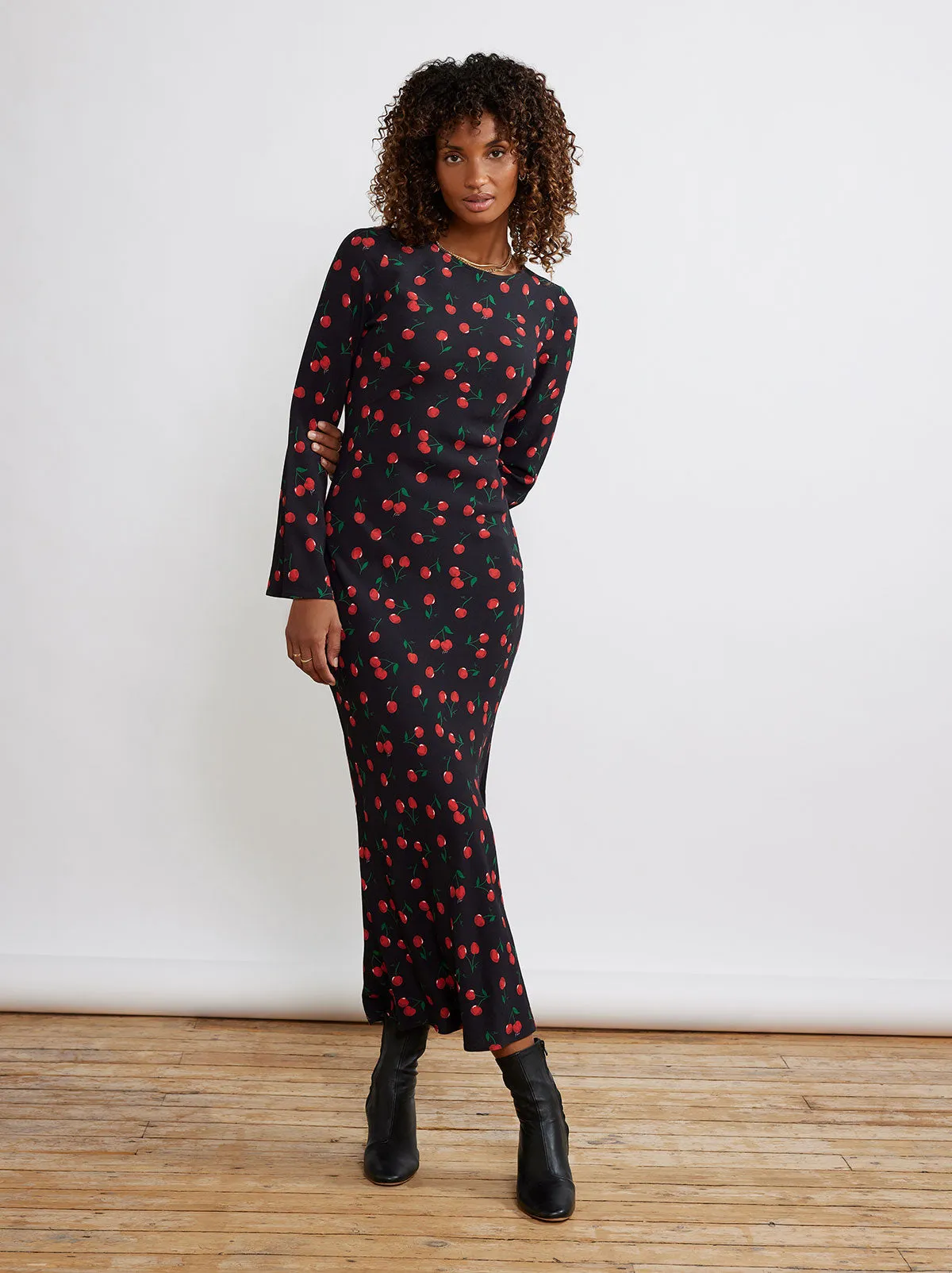 Keira Black Cherry Maxi Dress