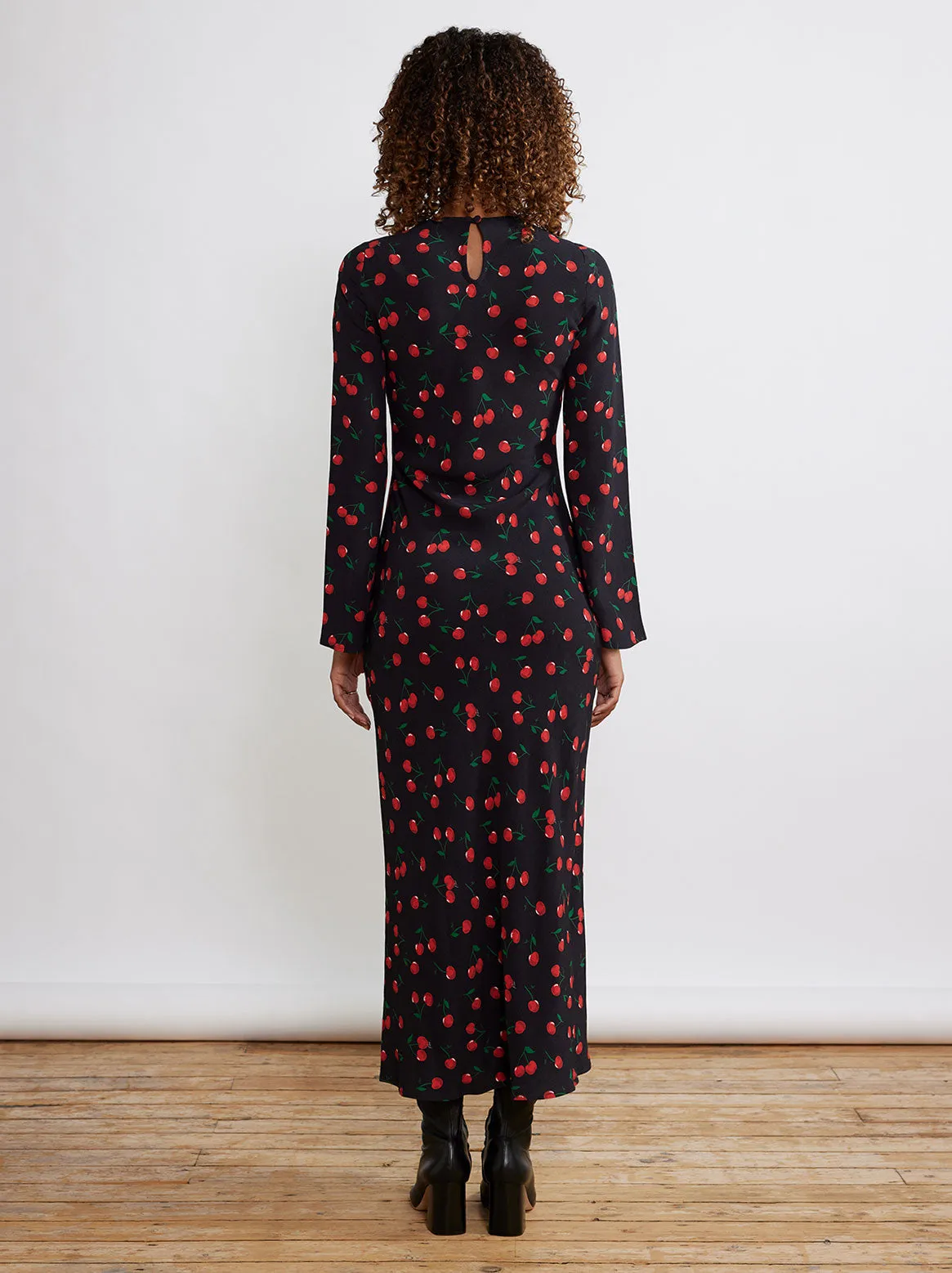 Keira Black Cherry Maxi Dress