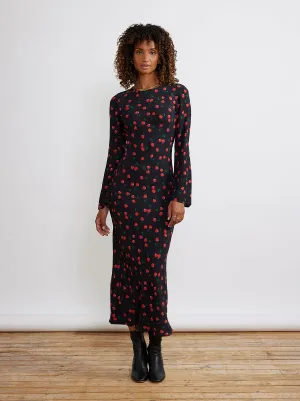 Keira Black Cherry Maxi Dress