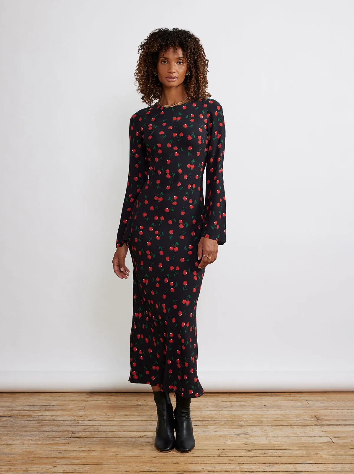 Keira Black Cherry Maxi Dress