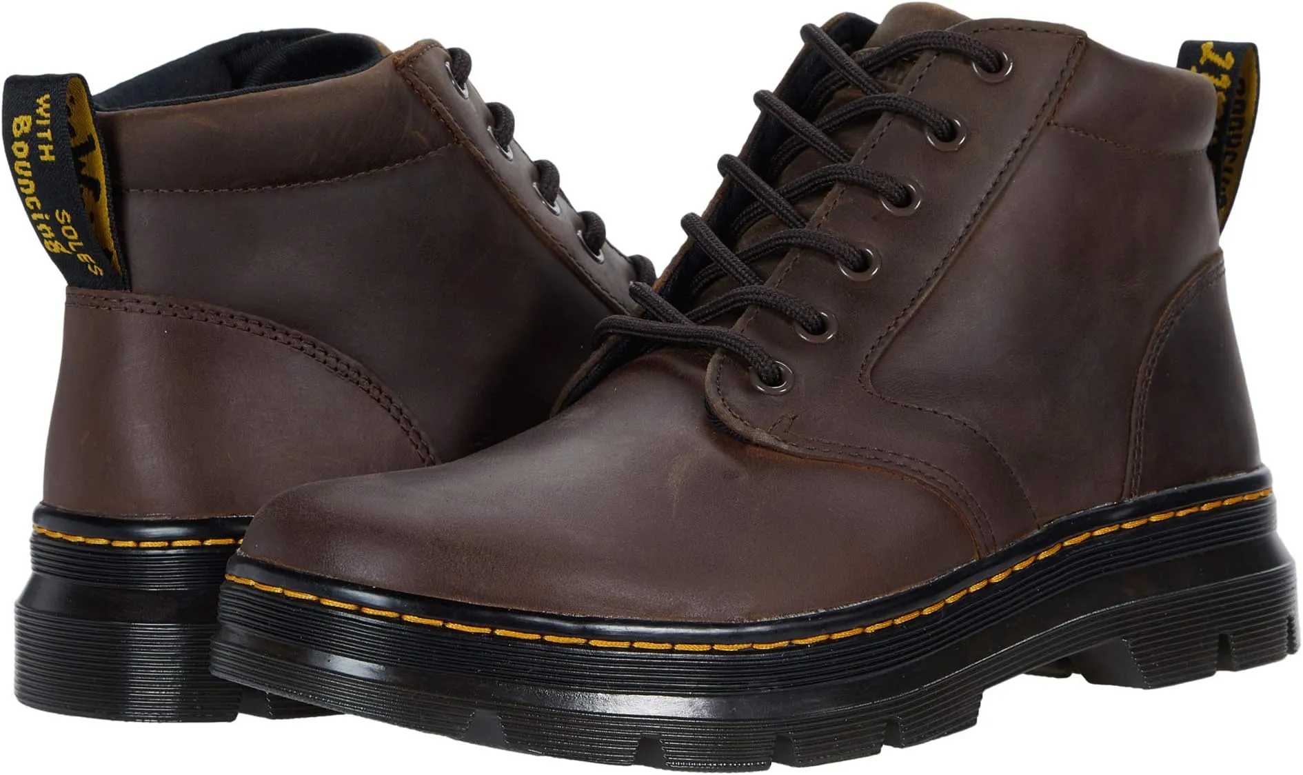 Lace-up boots Bonny Leather Dr. Martens, Dark Brown Crazy Horse