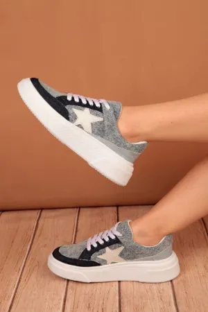 Light Denim Fashion Sneakers