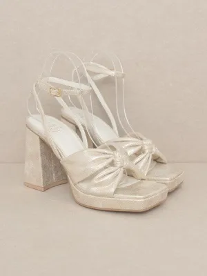 Make Your Mark Knotted Band Platform Heels