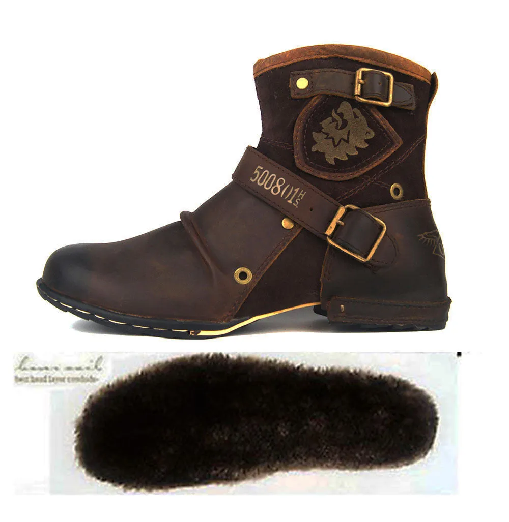 Men and women warm Leather Martin boots