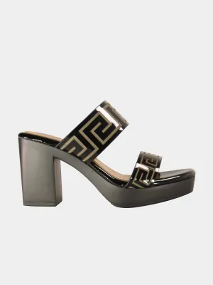 Michelle Morgan 780-1 Greek Key Heel Sandals