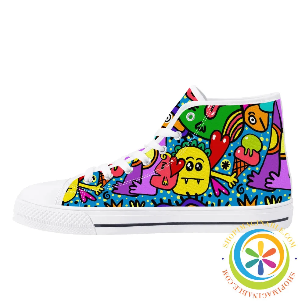 Monsters Ball Ladies High Top Canvas Shoes