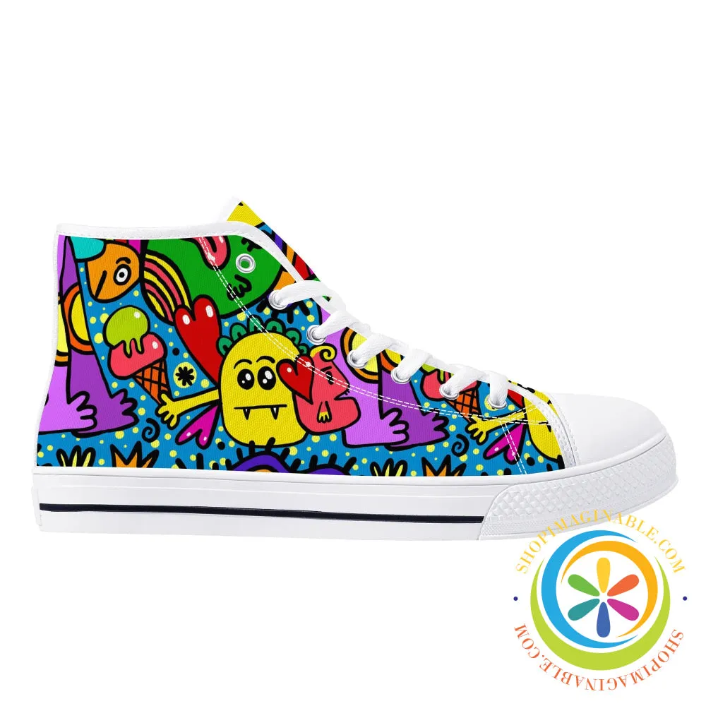 Monsters Ball Ladies High Top Canvas Shoes