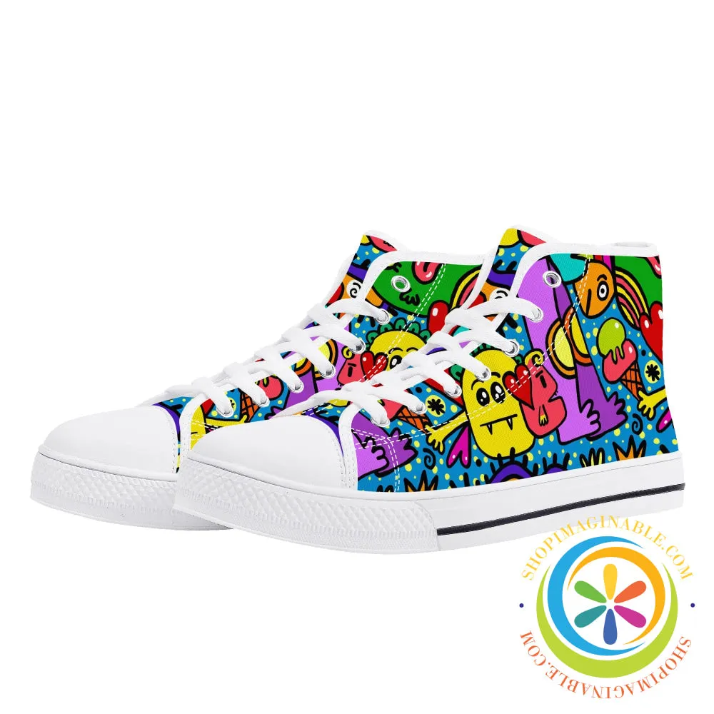 Monsters Ball Ladies High Top Canvas Shoes