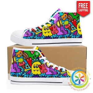 Monsters Ball Ladies High Top Canvas Shoes