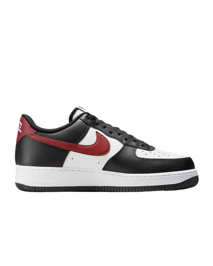 Nike scarpa sneakers da uomo Air Force 1 '07 FZ4615-001 nero rosso bianco