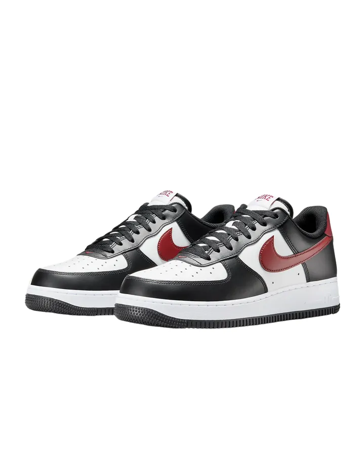 Nike scarpa sneakers da uomo Air Force 1 '07 FZ4615-001 nero rosso bianco