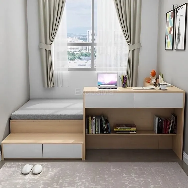 OSAKA Wood Storage Platform Bed