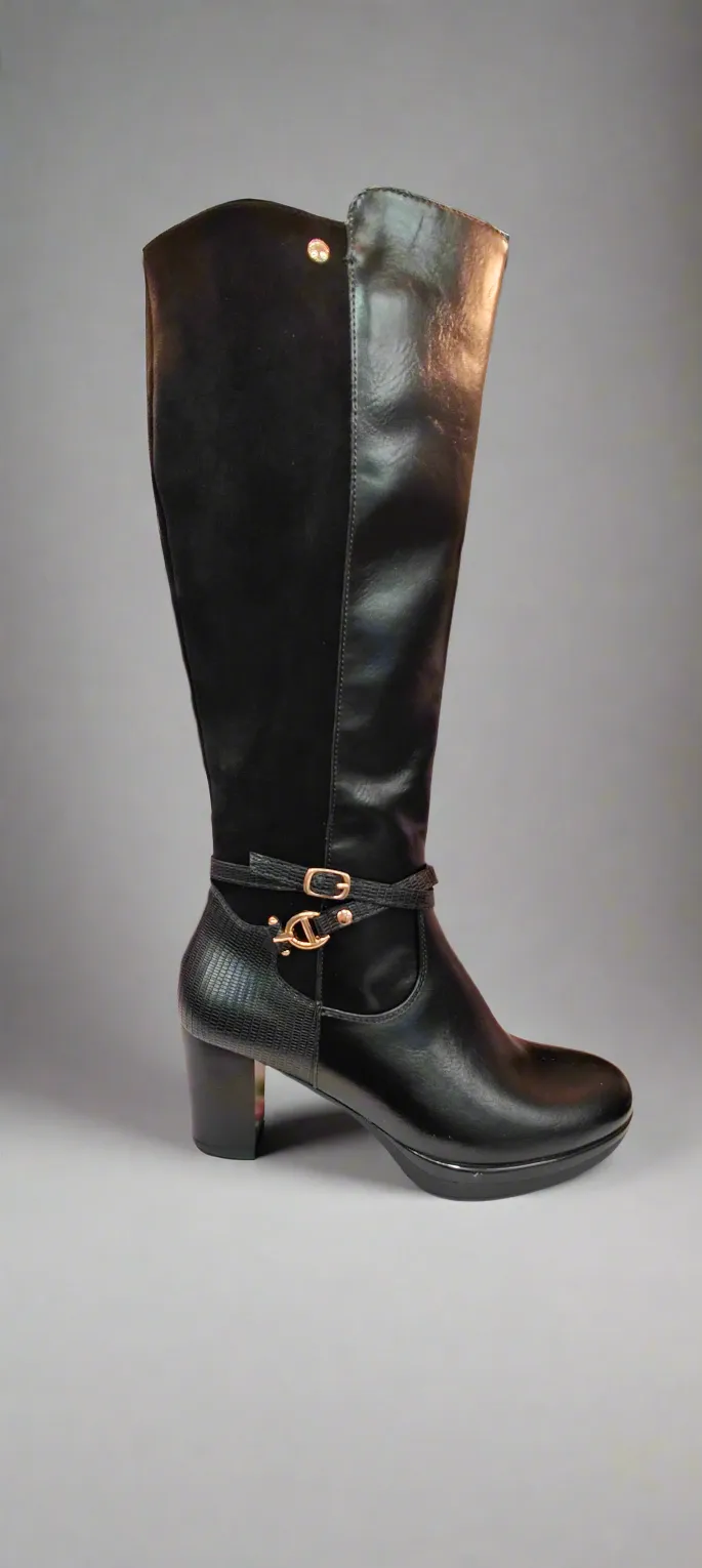 Patrizio Como Ladies Black Boots High Heel Vendome sale