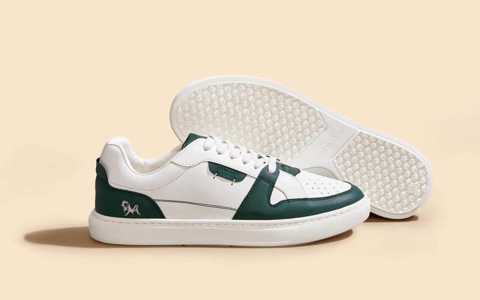 Retro Slick Sneakers : Green and White