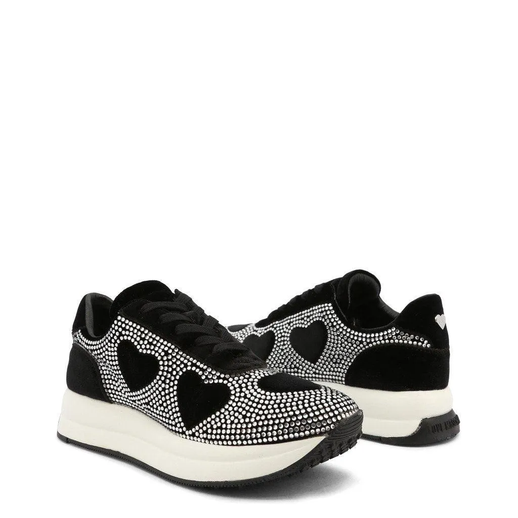 Rhinestone Heart sneakers for sale - Black