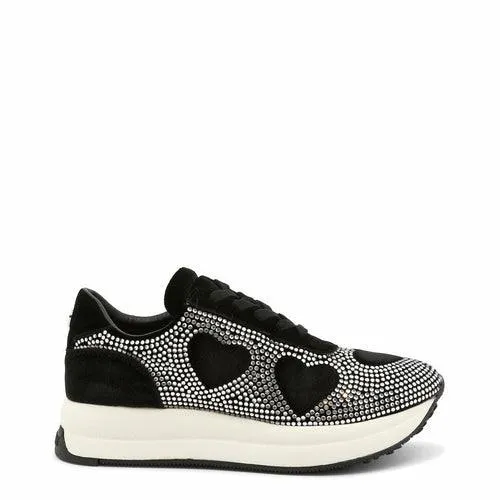 Rhinestone Heart sneakers for sale - Black