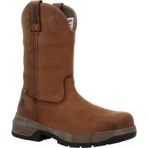 Rocky Mens Worksmart WP 11in Crazy Horse Leather Work Boots