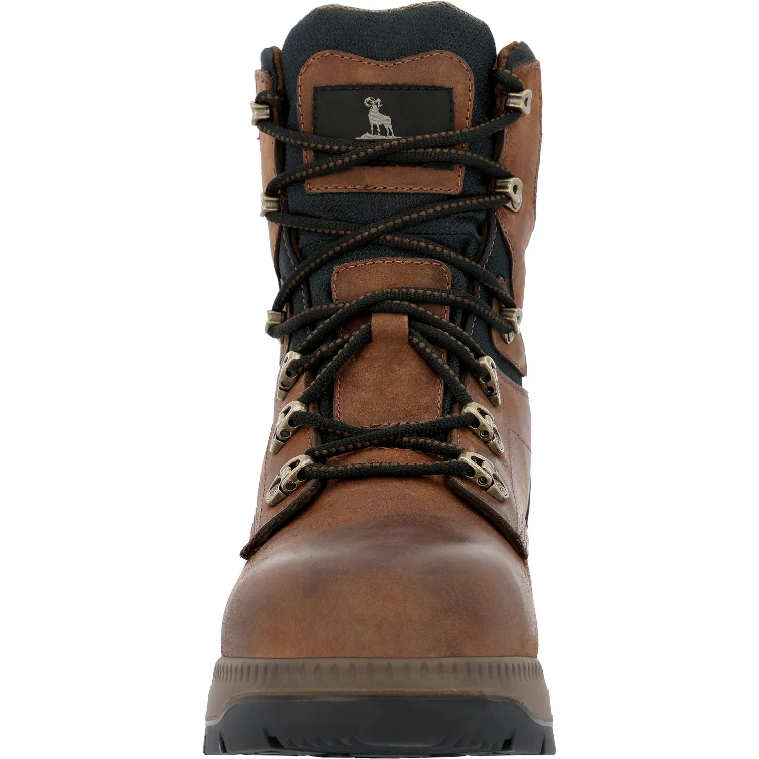 Rocky Mens Worksmart WP CT 8in Crazy Horse Leather Work Boots