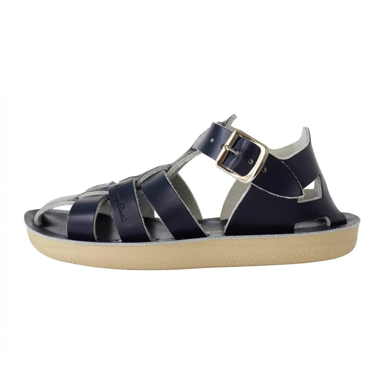 Saltwater Shark Sandals - Navy - Kids