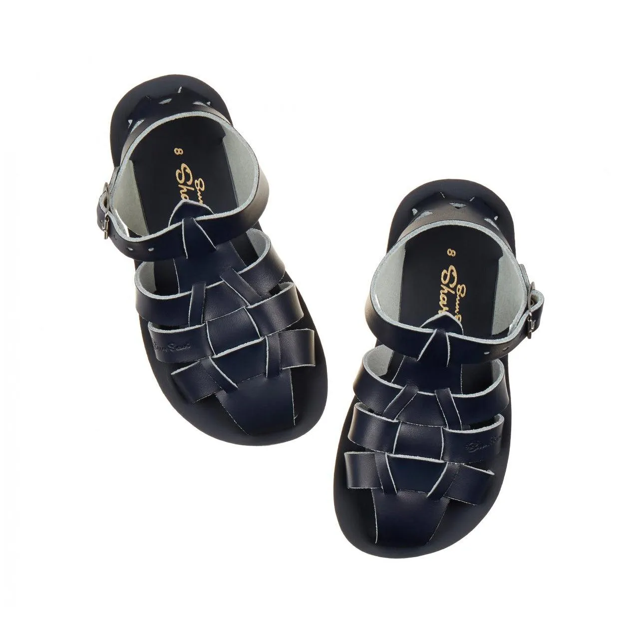 Saltwater Shark Sandals - Navy - Kids