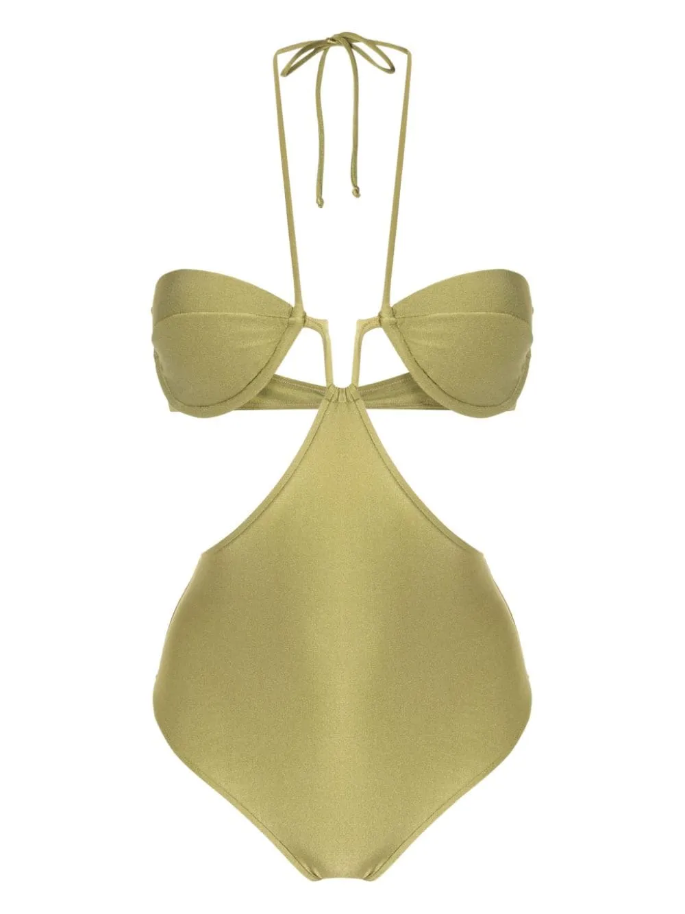 Seashell Solid Cut-Out Swimsuit