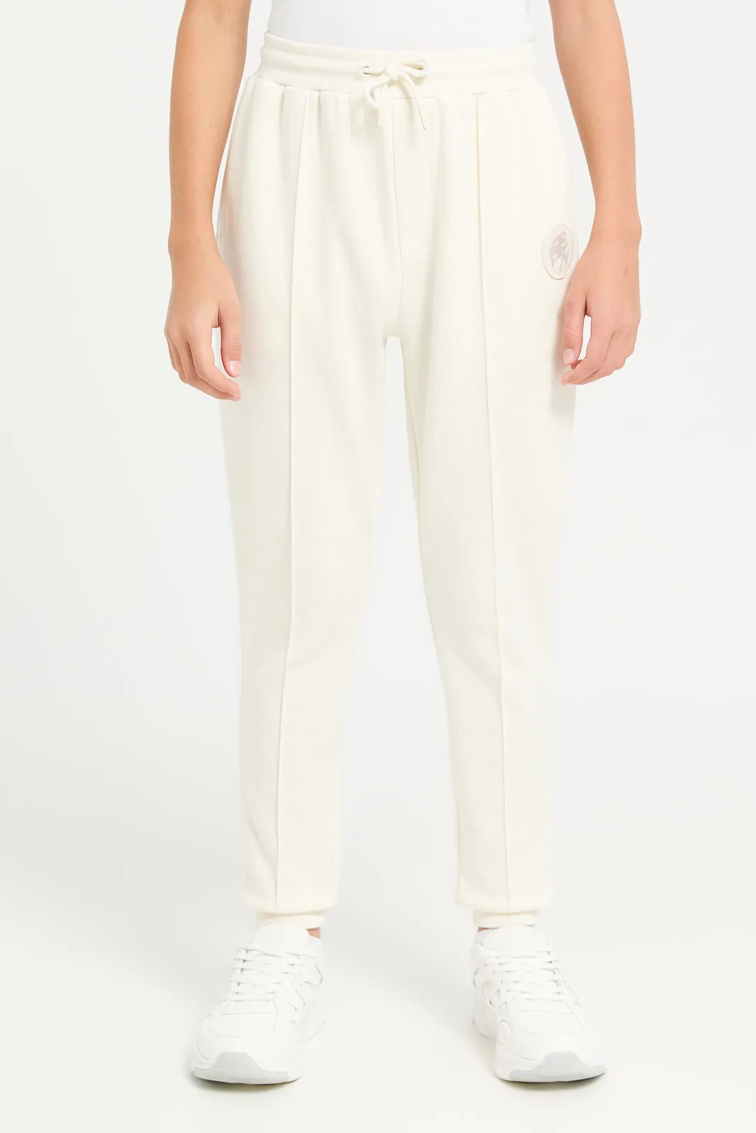 Senior Boys Ivory Plain Lounge Active Pants