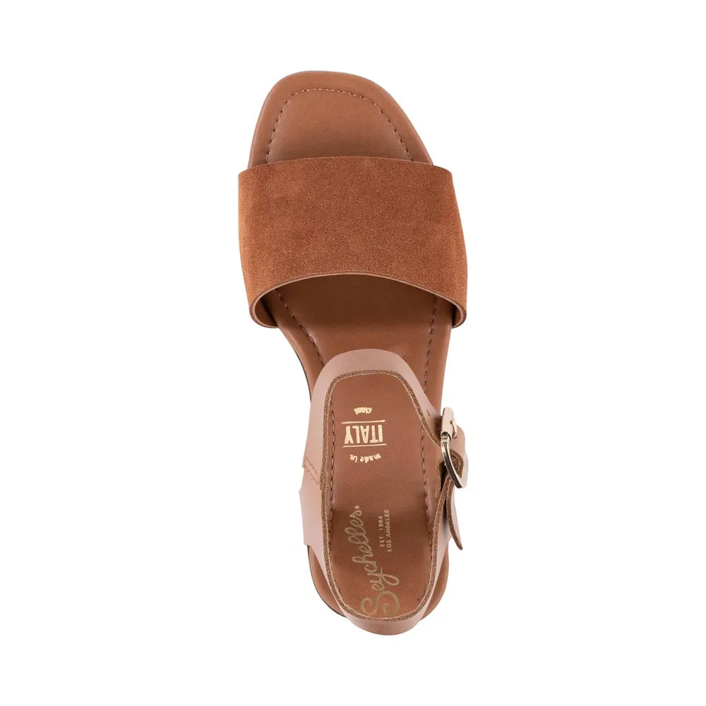 Seychelles Manila Sandals in Cognac Suede