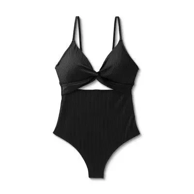 Shade & Shore Women's Cut Out One Piece Swimsuit Cheeky Keyhole Swimwear