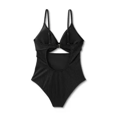 Shade & Shore Women's Cut Out One Piece Swimsuit Cheeky Keyhole Swimwear