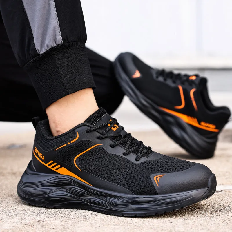 Steel Toe Shoes for Men and Women Comfortable Lightweight Work Safety Puncture Proof Slip Resistant Indestructible Construction Utility Sneakers