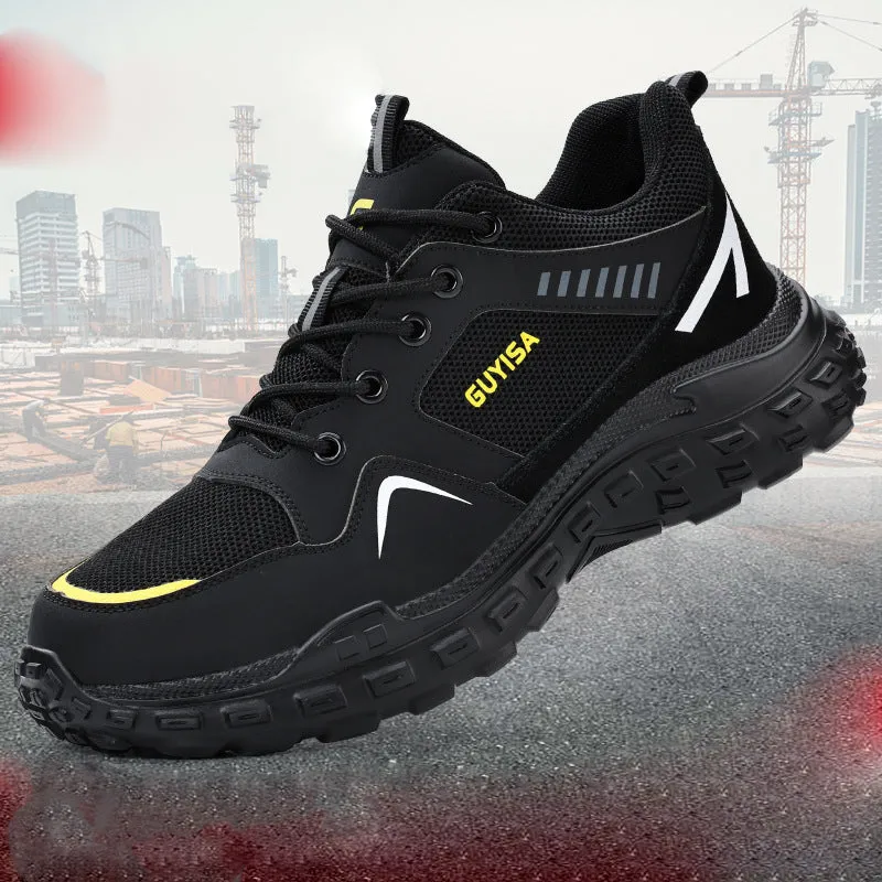 Steel Toe Shoes for Men and Women Comfortable Lightweight Work Safety Puncture Proof Slip Resistant Indestructible Construction Utility Sneakers